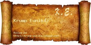 Krump Euniké névjegykártya